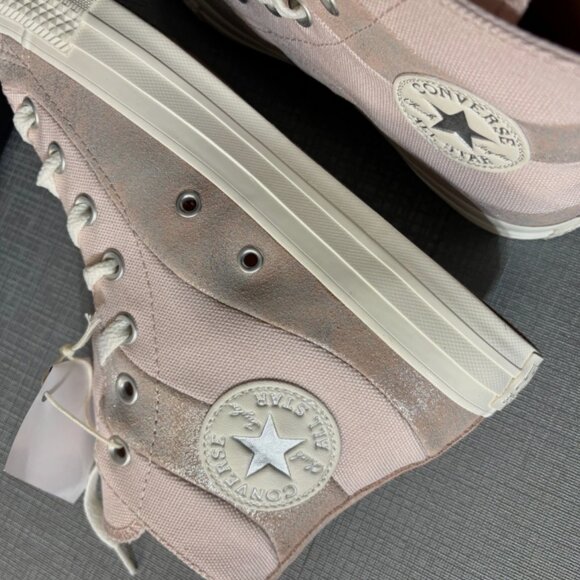 CONVERSE Chuck Taylor All Star Suede & Metallic Canvas High Top Sneaker MSRP$125 - Picture 12 of 16